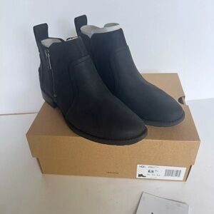 Women's UGG Aureo II Ankle Boots Size 6.5 Black Waterproof NEW W/BOX
